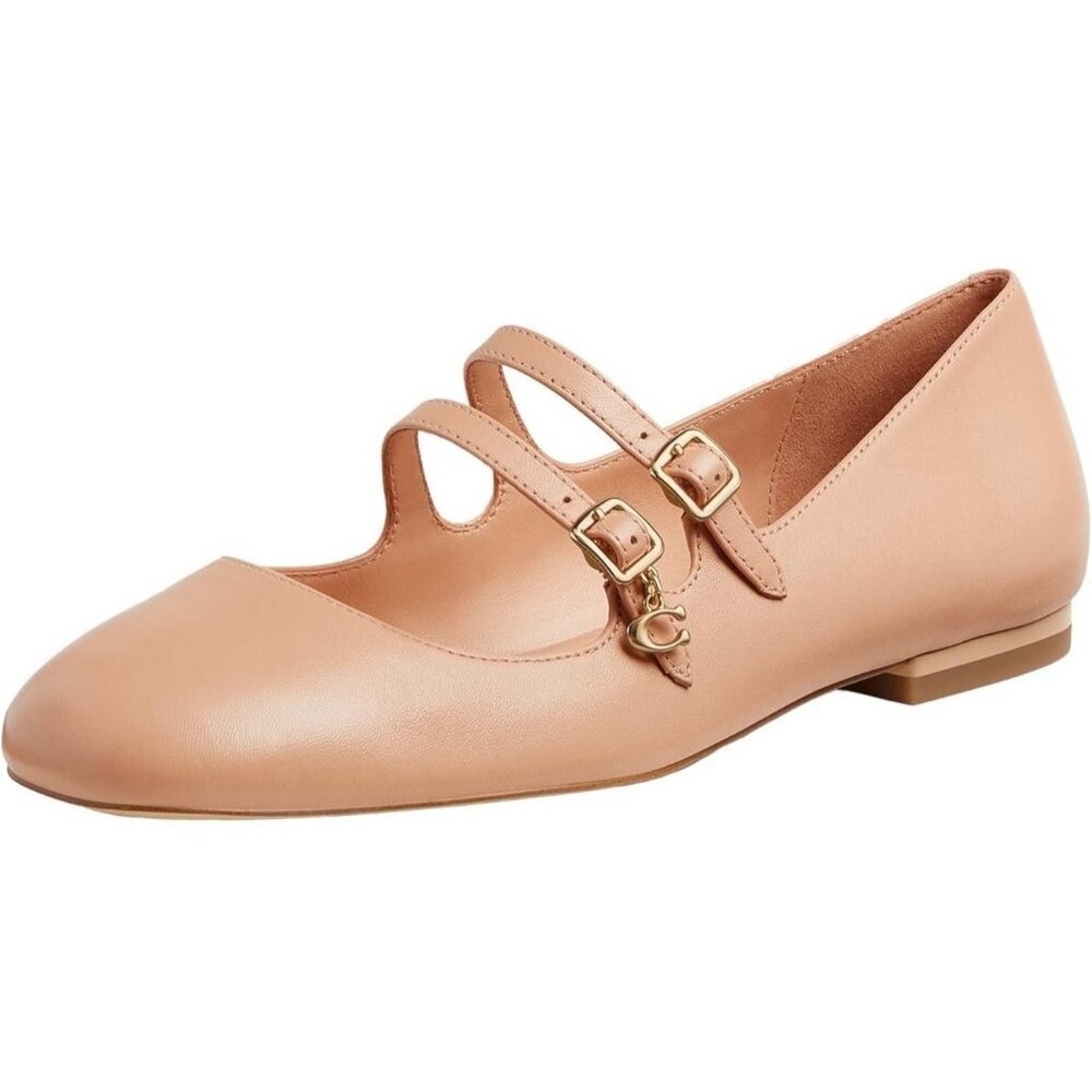 Coach Whitley Leather Flat Women's Size 8.5 Beechwood New Without original Box
